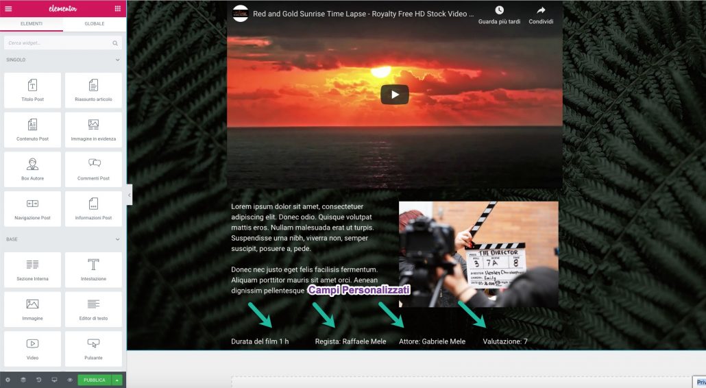 Campi Personalizzati Layout EPRO 2