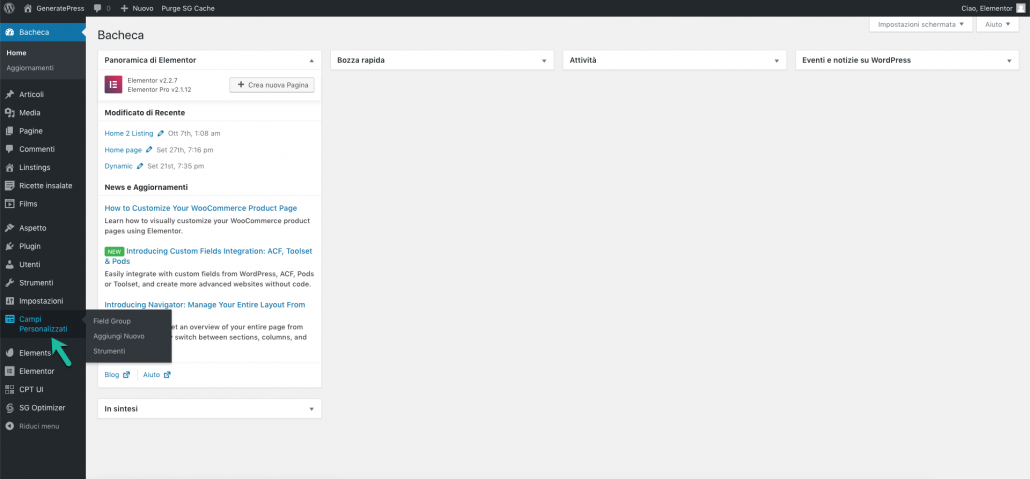 Campi personalizzati