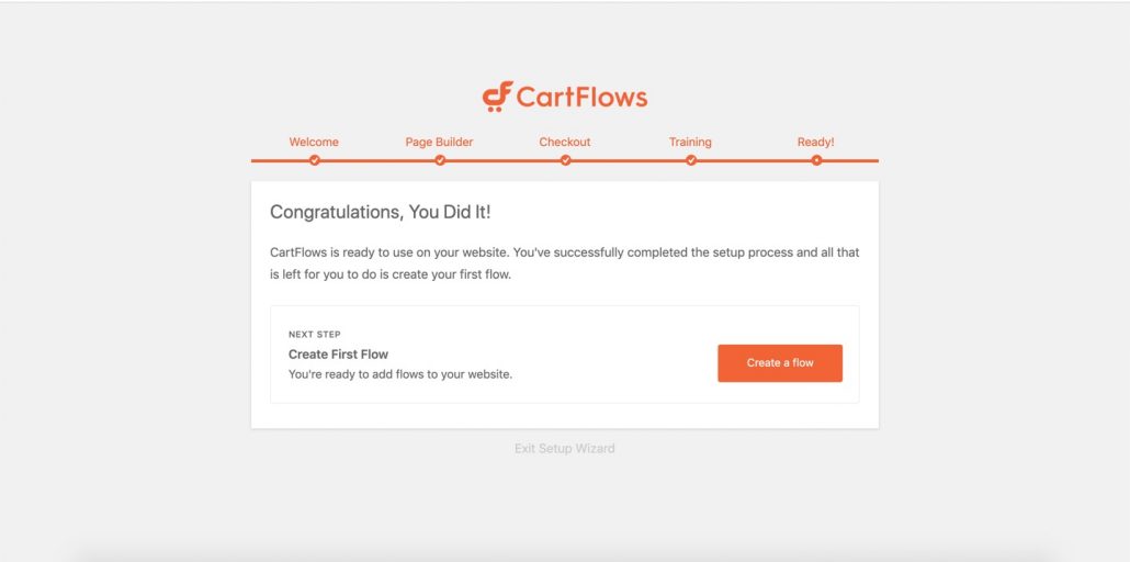 CartFlow Wizard ready
