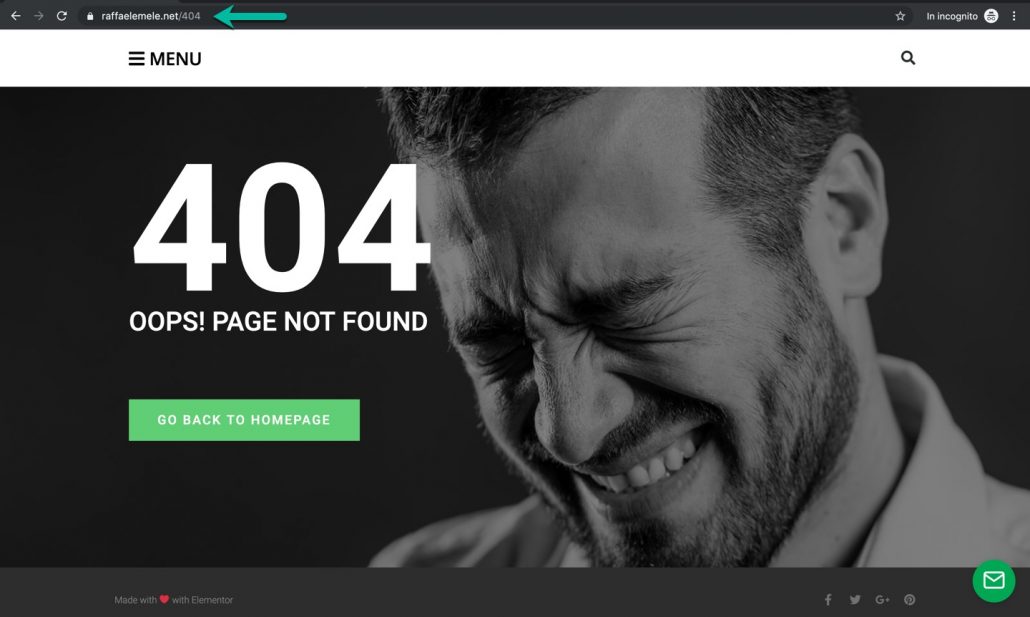 pagina 404 elementor pro