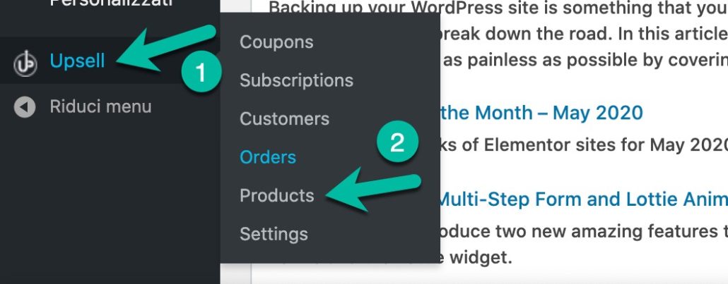 upsell plugin prodotti