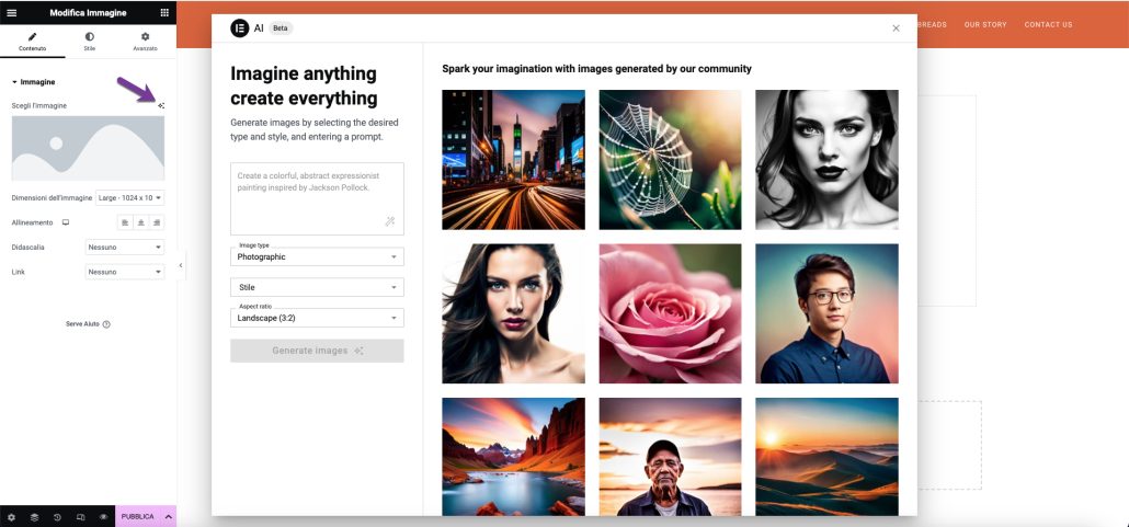 Elementor AI Immmagine