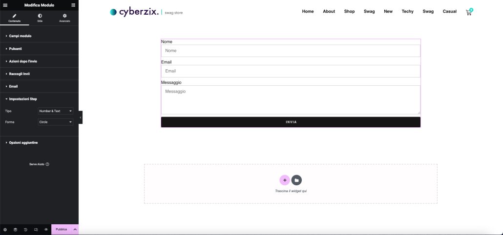 Elementor form builder