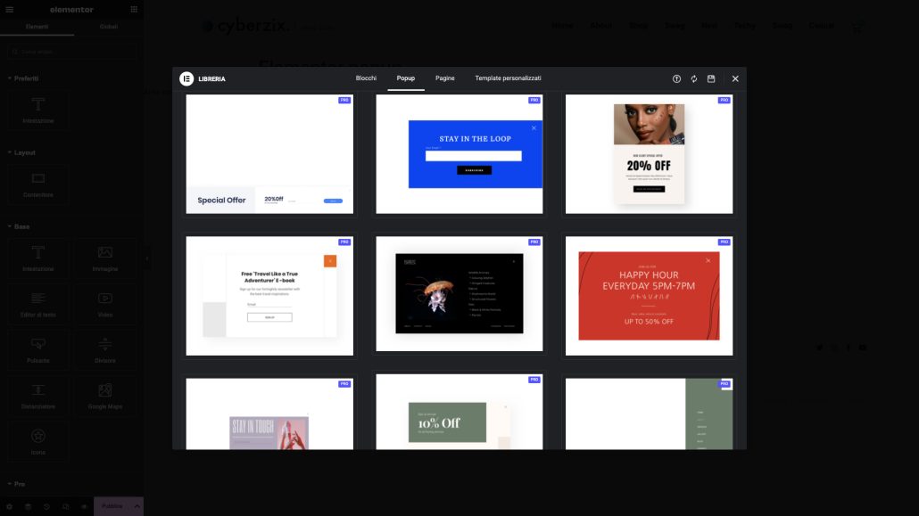 elementor popup builder