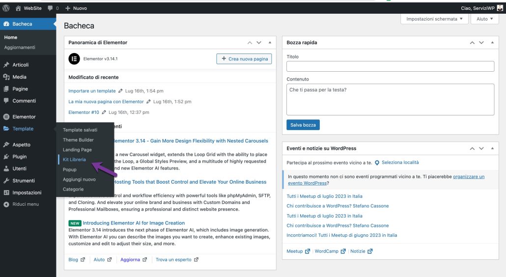 Kit Library Elementor