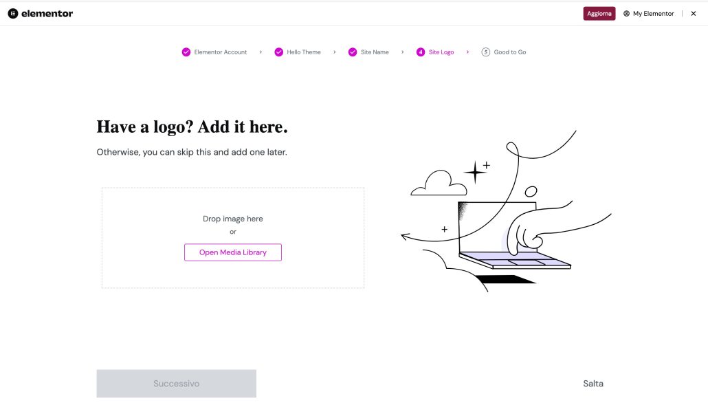 Elementor logo wizard