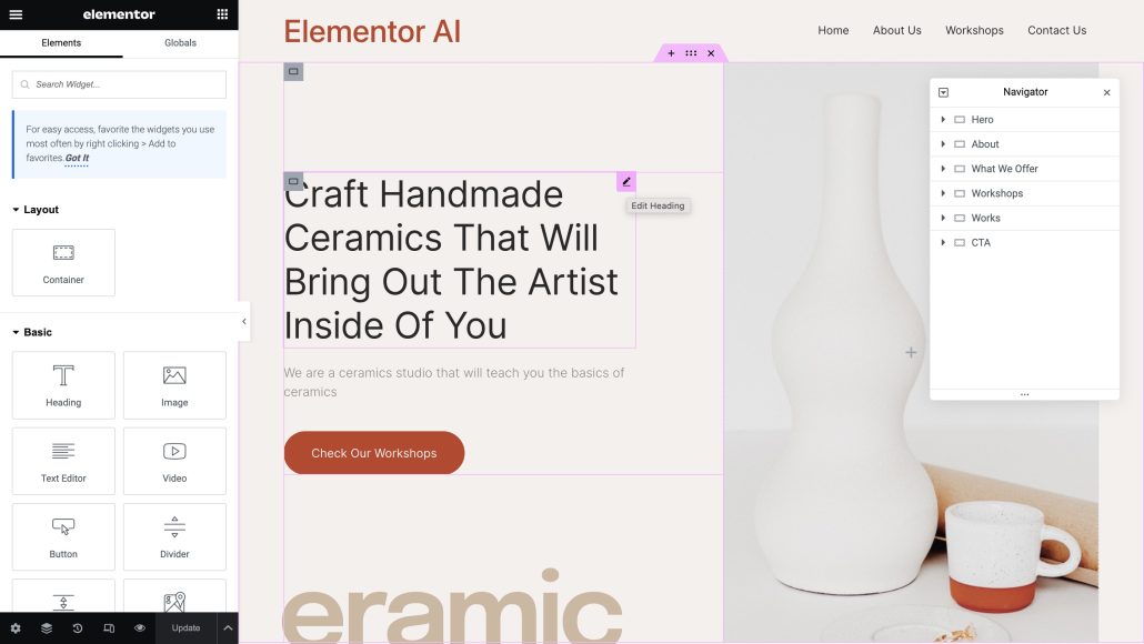 Kit library modifica con elementor