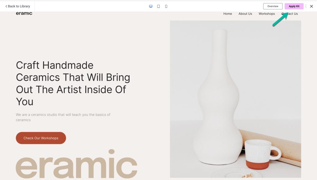 Kit library importa template